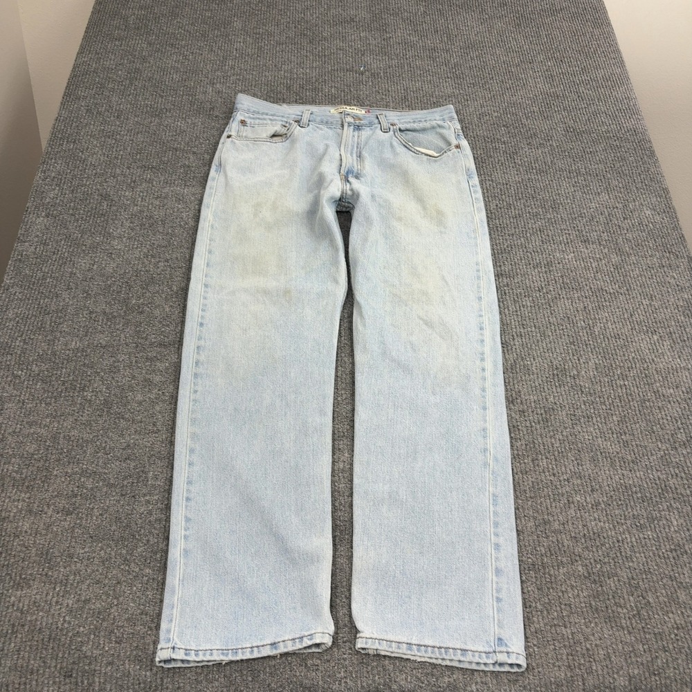 Levi's Jeans Mens 36x32 Light Wash‎ Cotton 505 Regular Fit Straight Leg Style